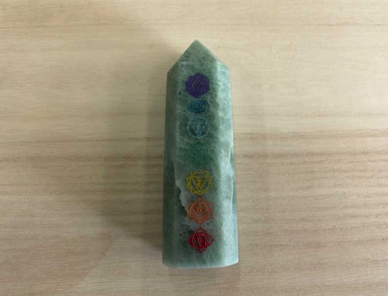 Punta generador Cuarzo Verde aventurina Chakras